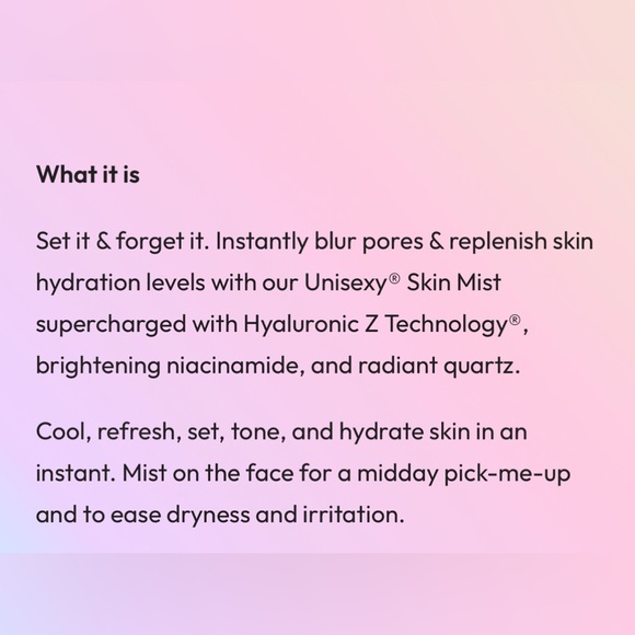 Formula Z Cosmetics Unisexy Setting Spray | Skin Mist New - Picture 5 of 6